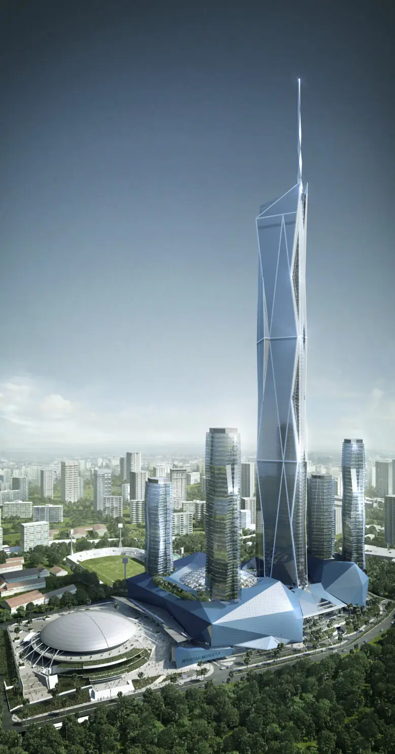 Artist impression of the Merdeka 118 precinct