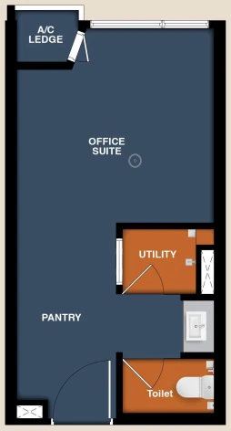 Maba Suitez Type A 323 sq ft office suite floor plan