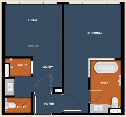 Maba Suitez Type C 657 sq ft dual-key floor plan
